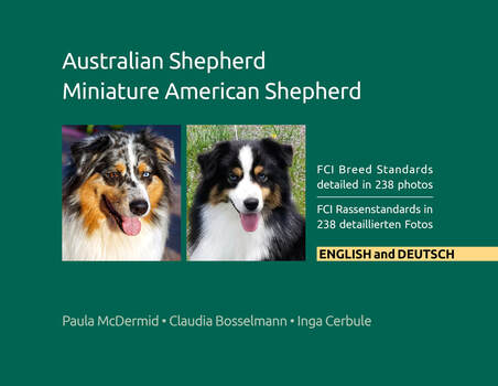 Cover of book titled Australian Shepherd, Miniature American Shepherd, FCI Breed Standards in English and German