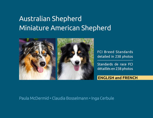 Cover of book titled Australian Shepherd, Miniature American Shepherd, FCI Breed Standards, English and French